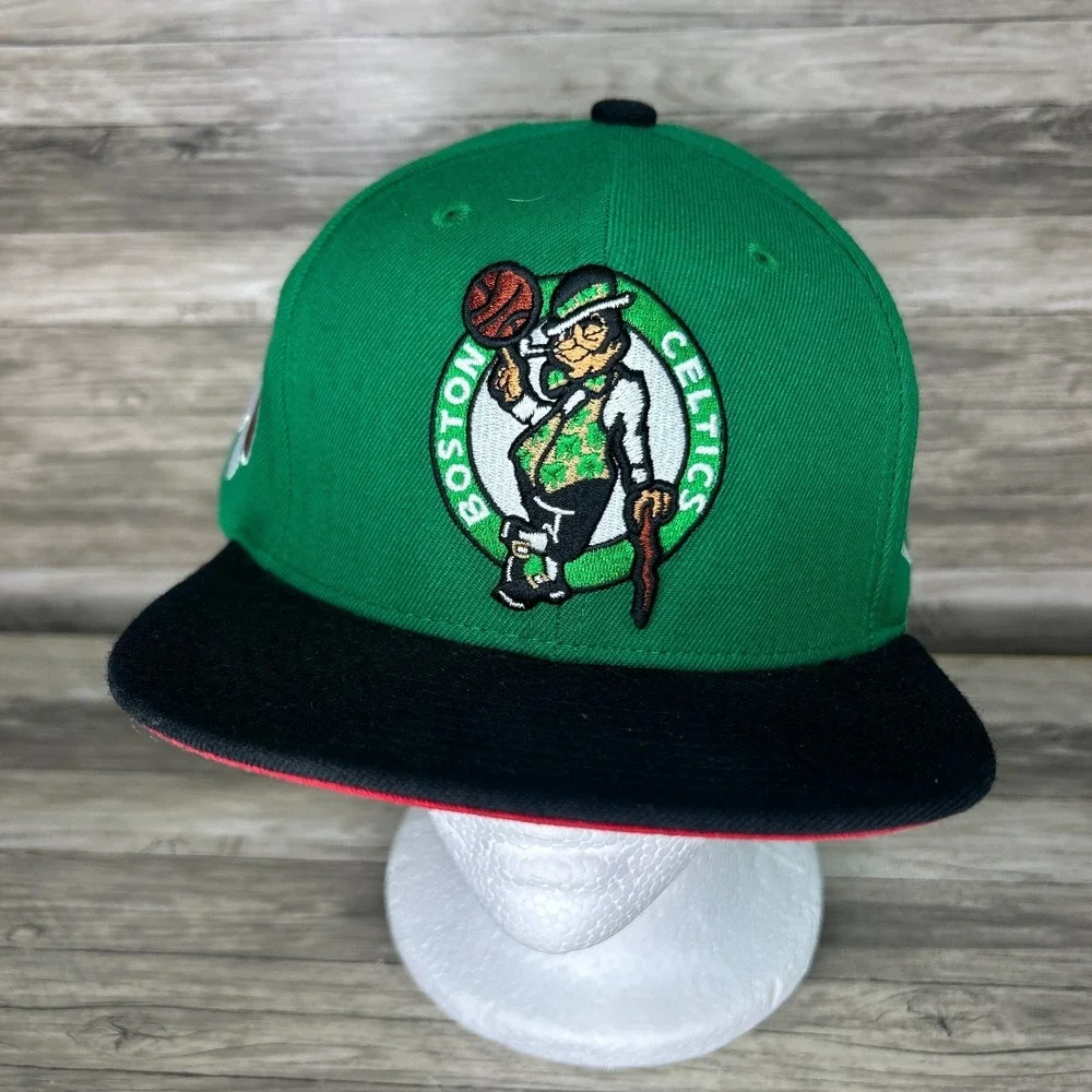 Boston‎ Celtics Hat Cap Mens Snapback Green Mitchell Ness Wool NBA